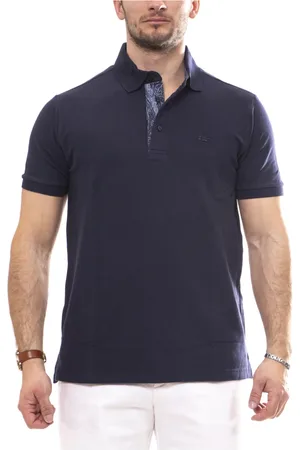 Etro Top, Herre, Blå, S, Blå Polo Skjorte Rome Stil