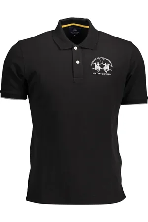 La Martina Top, Herre, Sort, L, Sort Polo T-shirt med korte ærmer