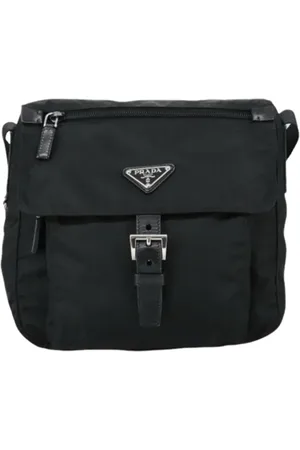 Prada Pre-owned, Herre, Sort, ONE SIZE, Nylon, Pre-owned Stof prada-tasker