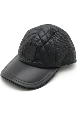 CHANEL Pre-owned, Dame, Sort, ONE SIZE, Nylon, Pre-owned Canvas hatte