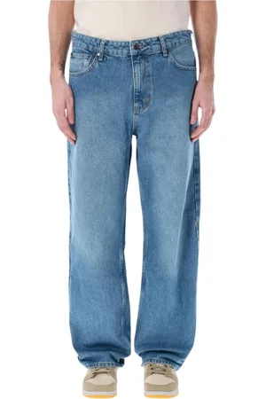 Daily paper Jeans, Herre, Blå, XL, Blå Straight-Leg Jeans