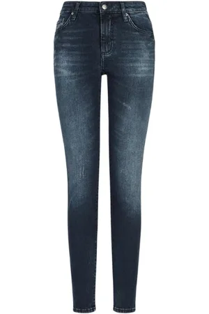 Armani Exchange Jeans, Dame, Blå, W31, Denim, Indigo Denim Super Skinny Jeans