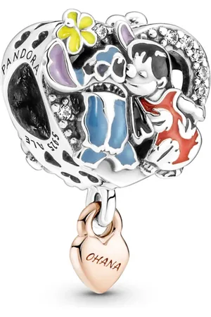 PANDORA Tilbehør, Dame, Flerfarvet, ONE SIZE, Ohana Lilo & Stitch Charm med Cubic Zirconia