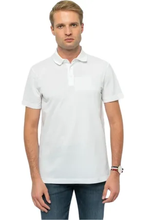 Armani Exchange Top, Herre, Hvid, XL, Bomuld, Klassisk kortærmet polo skjorte hvid