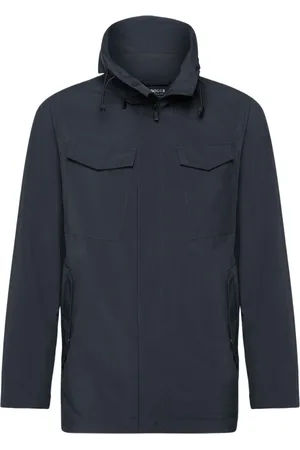 Boggi Milano Jakke, Herre, Blå, M, Tyl, Tech Fabric Field Jakke Stil