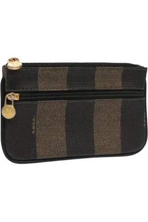 Fendi Pre-owned, Dame, Sort, ONE SIZE, Uld, Pre-owned Laeder pouches
