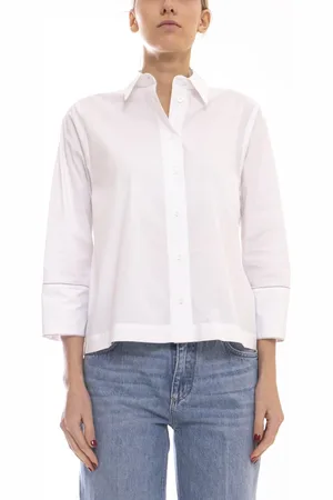 PESERICO SIGN Bluser & Skjorter, Dame, Hvid, XS, Uld, Hvid Dame Skjorte Klassisk Stil