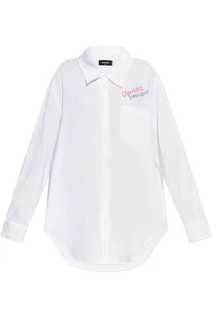 Dsquared2 Bluser & Skjorter, Dame, Hvid, XS, Læder, Skjorte kapsel Summer Lovers