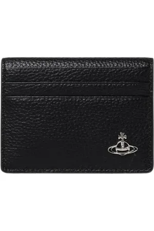 Vivienne Westwood Tilbehør, Herre, Sort, ONE SIZE, Læder, Sort Læderkortholder Pung