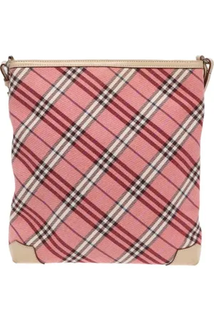 Burberry Pre-owned, Dame, Flerfarvet, ONE SIZE, Uld, Pre-owned Canvas skuldertasker