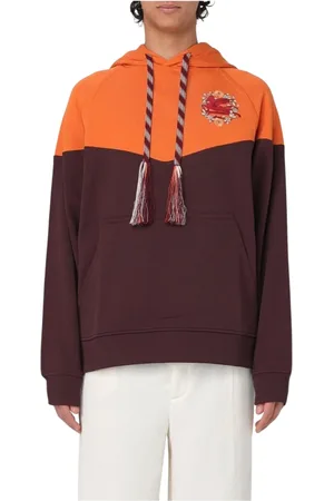 Etro Sweathshirts & Hoodies, Herre, Flerfarvet, L, Bomuld, Grøn Colorblocked Hættetrøje med Broderi