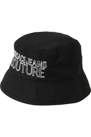 VERSACE Tilbehør, Herre, Sort, S, Uld, Sort Logo Broderet Spandehat