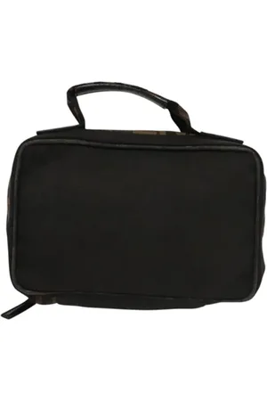 Fendi Pre-owned, Dame, Sort, ONE SIZE, Tyl, Pre-owned canvas håndtasker