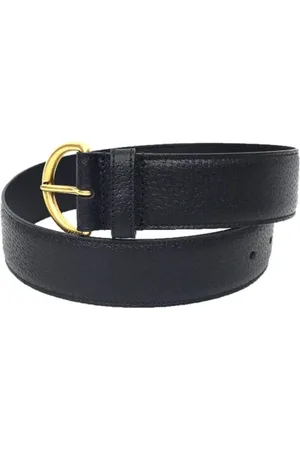 Gucci Pre-owned, unisex, Sort, ONE SIZE, Tyl, Pre-owned Laeder baelter