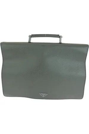 Prada Pre-owned, Herre, Grøn, ONE SIZE, Læder, Pre-owned Laeder hndtasker