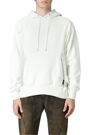 Andersson Bell Sweathshirts & Hoodies, Herre, , M, Bomuld, Creme hættetrøje med blonder