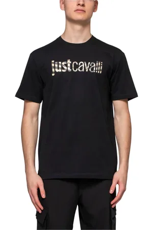 Roberto Cavalli Top, Herre, Sort, S, Logo Herre T-shirt 899 Sort