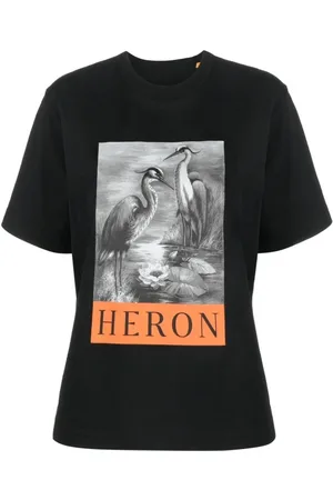 Heron Preston Top, Dame, Sort, S, Bomuld, Grafisk Print T-shirt