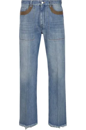 Fendi Jeans, Herre, Blå, W31, Bomuld, Straight Leg Jeans