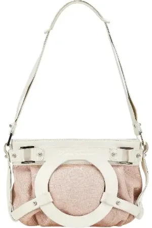 Salvatore Ferragamo Pre-owned, Dame, Lyserød, ONE SIZE, Uld, Pre-owned Laeder hndtasker