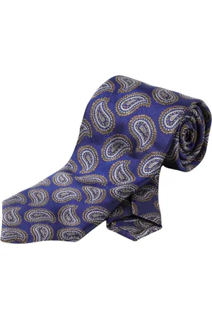 Etro Tilbehør, Herre, Blå, ONE SIZE, Blå Paisley Silkeslips