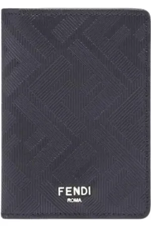 Fendi Tilbehør, Herre, Sort, ONE SIZE, Læder, Sort Læder Bifold Pung