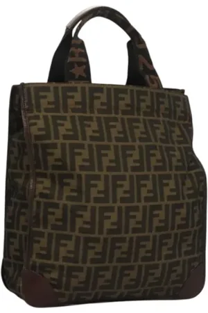 Fendi Pre-owned, Dame, Sort, ONE SIZE, Tyl, Pre-owned Canvas fendi-tasker