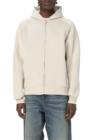 Autry Sweathshirts & Hoodies, Herre, , S, Uld, Creme ZipUp Hoodie Sweater