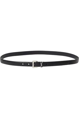Saint Laurent Tilbehør, Herre, Sort, 95 CM, Læder, Klassisk Sort Læderbælte