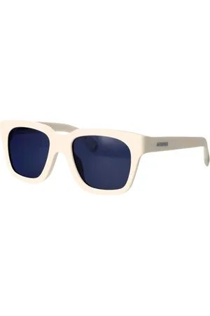 Jacquemus Tilbehør, Herre, Hvid, 51 MM, Hvide Moderne Solbriller med UV-beskyttelse