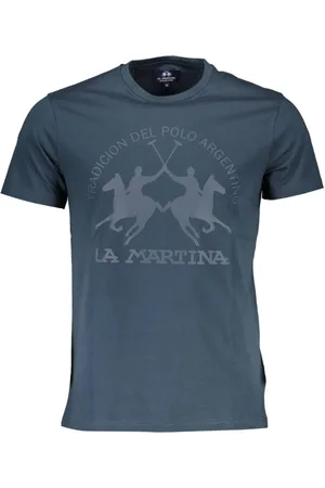 La Martina Top, Herre, Blå, M, Bomuld, Blå Logo T-shirt