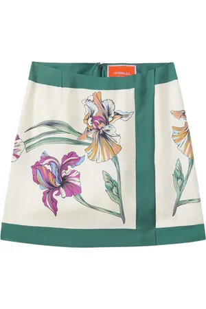 La DoubleJ Nederdel, Dame, Flerfarvet, S, Mini Foulard Nederdel