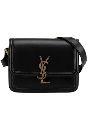Saint Laurent Pre-owned, Dame, Sort, ONE SIZE, Uld, Pre-owned Laeder skuldertasker