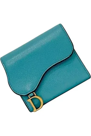Dior Pre-owned, Dame, Blå, ONE SIZE, Uld, Pre-owned Laeder punge