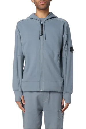 C.P. Company Sweathshirts & Hoodies, Herre, Blå, L, Uld, Blå ZipUp Hoodie Activewear