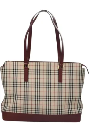 Burberry Pre-owned, Dame, , ONE SIZE, Uld, Pre-owned Canvas skuldertasker