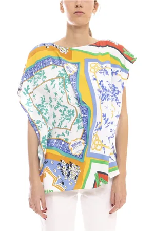 Moschino Bluser & Skjorter, Dame, Flerfarvet, S, Crepe Skjorte til Kvinder