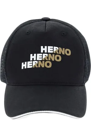 HERNO Tilbehør, Herre, Sort, S, Uld, Stilfuld Sort Baseball Cap