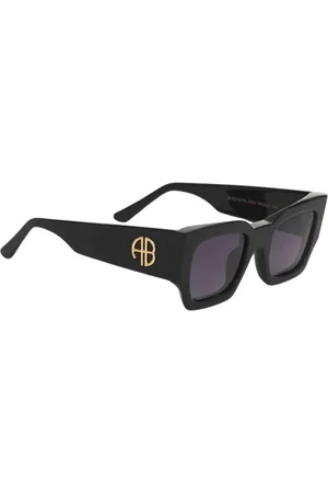 ANINE BING Tilbehør, Dame, Sort, ONE SIZE, Uld, Monogram Solbriller til Stilfuldt Look