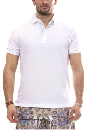Etro Top, Herre, Hvid, S, Hvid Polo Skjorte Romastil