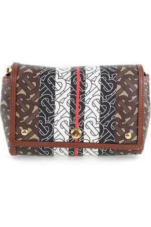Burberry Pre-owned, Dame, Flerfarvet, ONE SIZE, Uld, Pre-owned Canvas skuldertasker