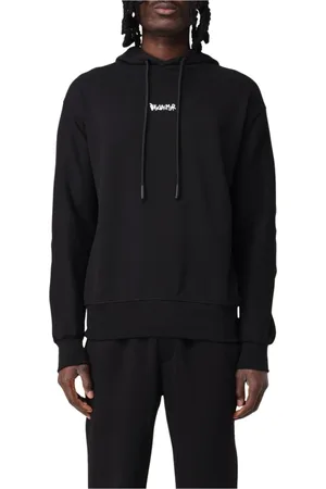 DISCLAIMER Sweathshirts & Hoodies, Herre, Sort, XL, Bomuld, Sort hættetrøje til mænd