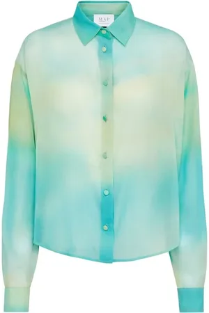MVP Wardrobe Bluser & Skjorter, Dame, Blå, XS, Aurora Filmy Shirt