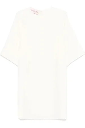 VALENTINO GARAVANI Kjole, Dame, Hvid, S, Elegant Sort Kjole 6B3Vaew01Mma03
