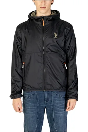 U.S. Polo Assn. Jakke, Herre, Grå, 3XL, Uld, Turtleneck Hooded Zip-Up Jacket