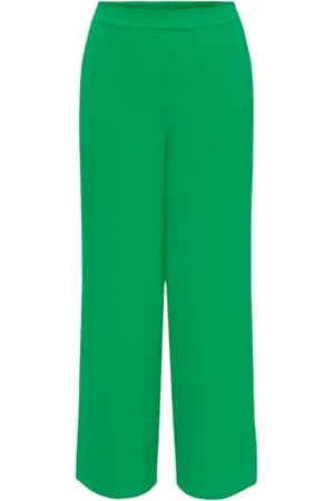 ONLY Bukser, Dame, Grøn, XS, Grøn Viskose Loose Fit Bukser