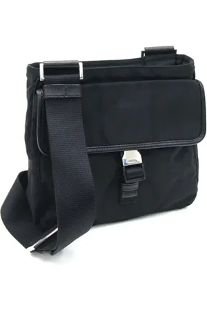 Prada Pre-owned, Herre, Sort, ONE SIZE, Uld, Pre-owned Stof clutches