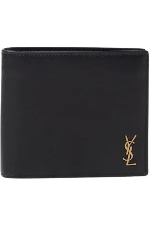Saint Laurent Tilbehør, Herre, Sort, ONE SIZE, Læder, Klassisk Læderpung til Mænd