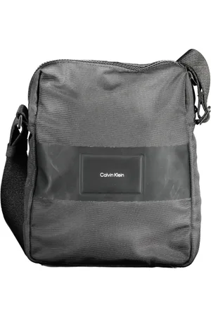 Calvin Klein Taske, Herre, Sort, ONE SIZE, Uld, Sort Herre Skuldertaske Kontrastdetaljer