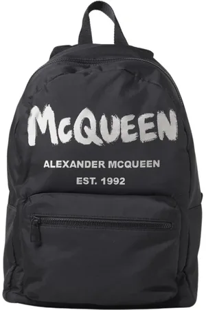 Alexander McQueen Taske, Herre, Sort, ONE SIZE, Nylon, Graffiti Nylon Rygsæk